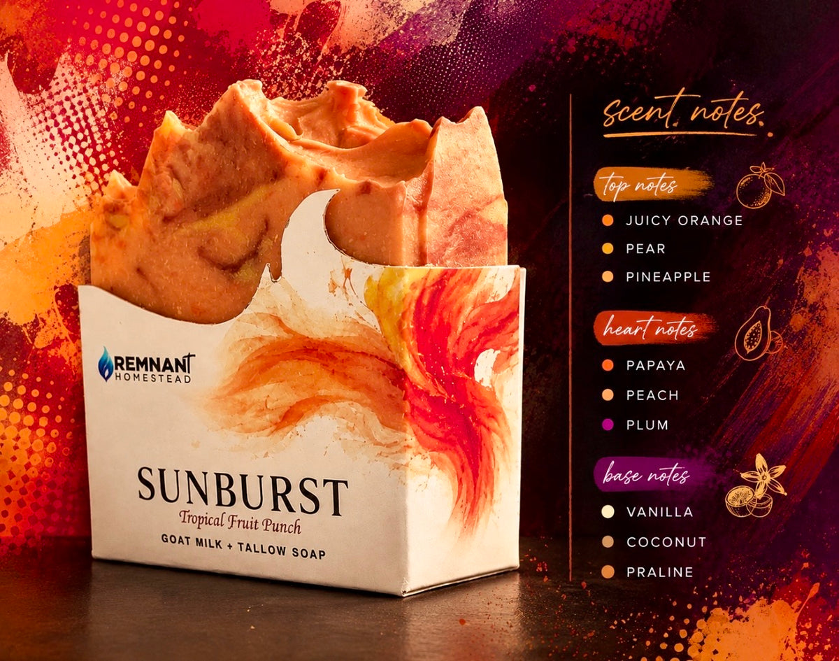 Sunburst | Tropical Paradise Peach Punch | Goat Milk Tallow Soap