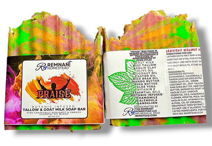 Praise EO | Tallow & Goat Milk Soap | Grapefruit Citrus Essential Oils