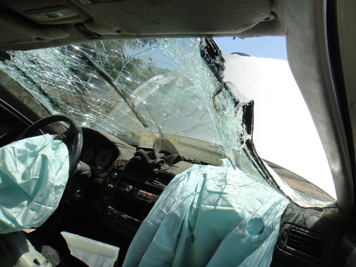 The actual interior of the car after the Attica wreck