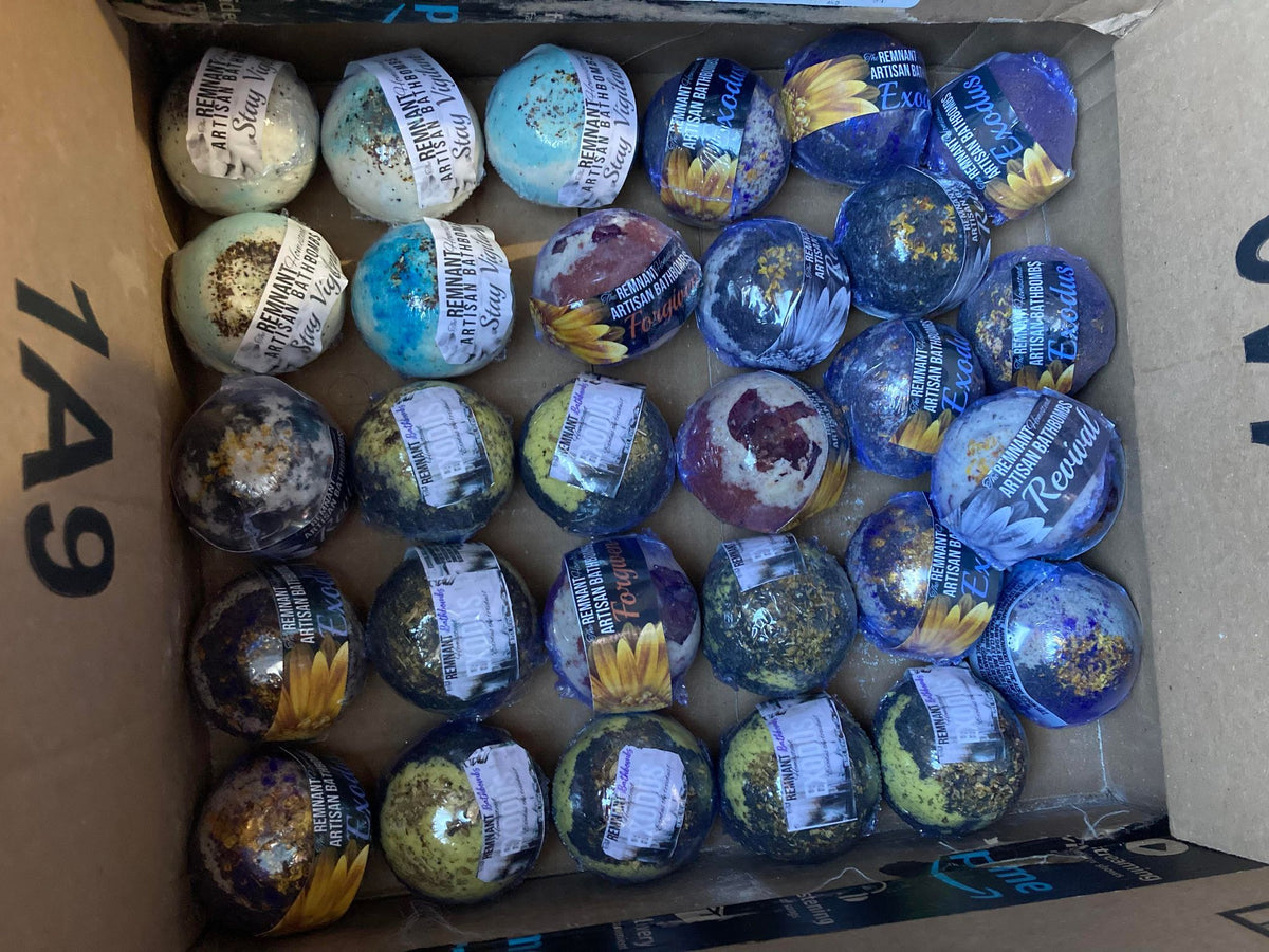 EXODUS Lavender (Charcoal) Detox Botanic Bath Bombs & Domes | Chamomile Calendula Dandelion | Clay | Activated Charcoal