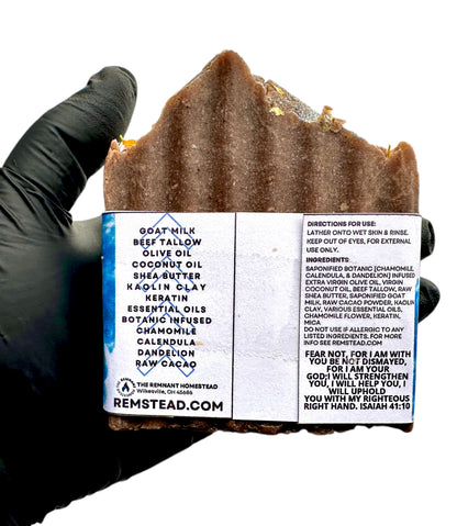 Limited Edition: Vanilla Bourbon Spice Tallow & Goat Milk Soap Bar (EO) Botanical Infused