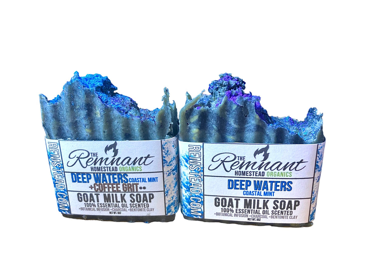 Deep Waters Coastal Mint Tallow & Goat Milk Soap Bar (EO) | Botanic Infused