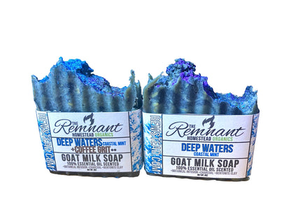 Deep Waters Coastal Mint Tallow & Goat Milk Soap Bar (EO) | Botanic Infused