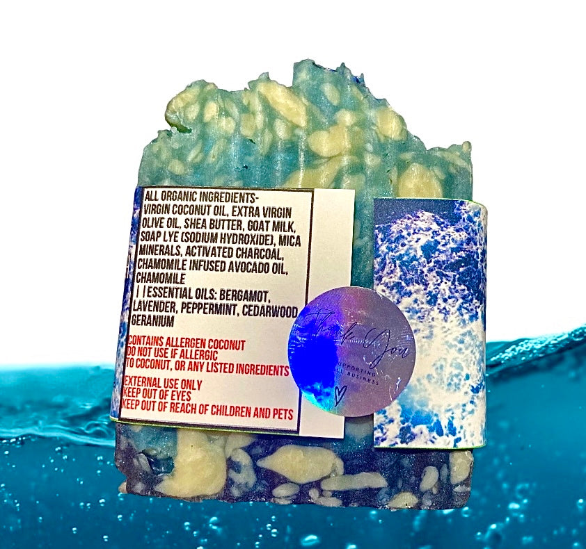 Deep Waters Coastal Mint Tallow & Goat Milk Soap Bar (EO) | Botanic Infused