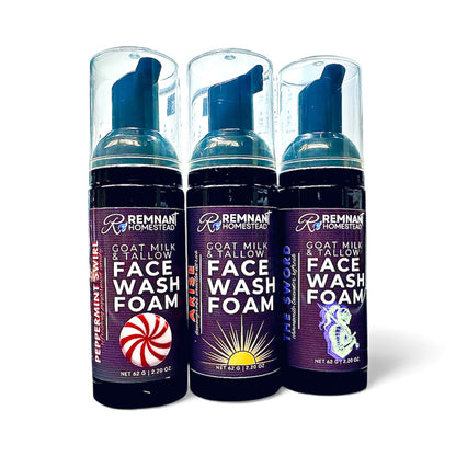 Foaming Face Wash | Goat Milk & Tallow | Colloidal Silver | Face & Beards
