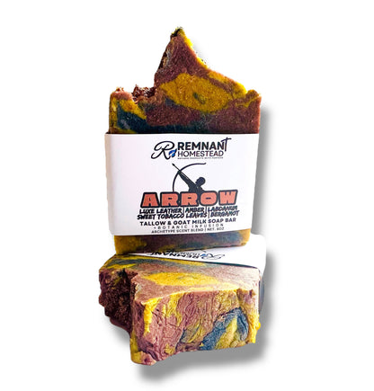 ARROW | Tallow & GM Soap Bar | [Archetype Blend] Luxe Leather Amber