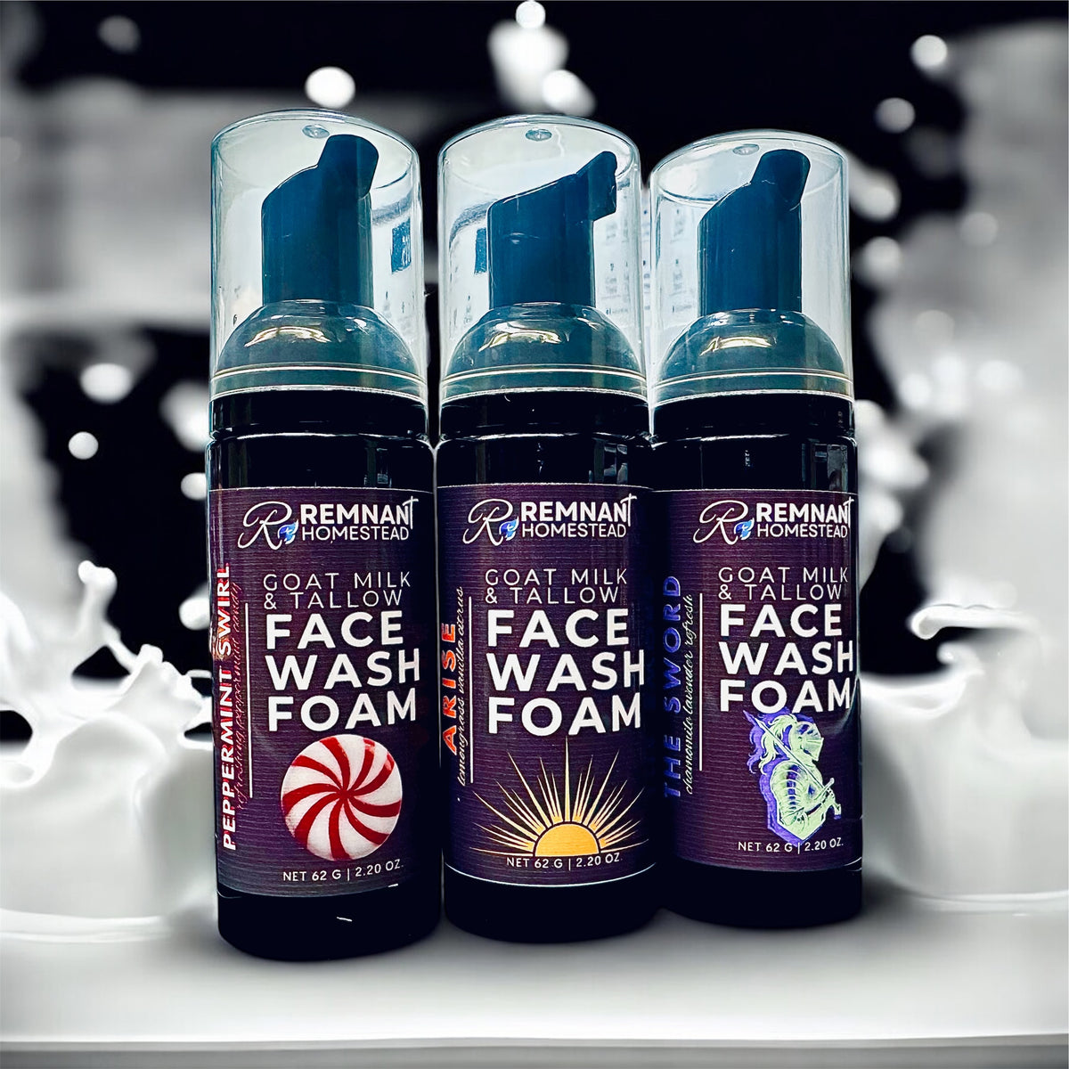 Foaming Face Wash | Goat Milk & Tallow | Colloidal Silver | Face & Beards