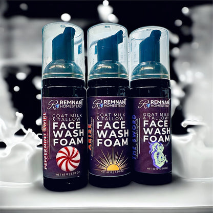 Foaming Face Wash | Goat Milk & Tallow | Colloidal Silver | Face & Beards