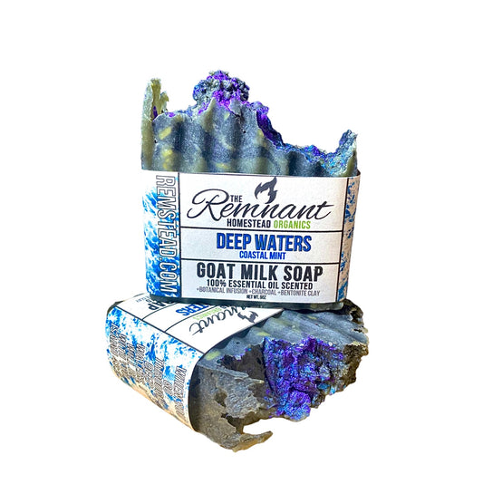 Deep Waters Coastal Mint Tallow & Goat Milk Soap Bar (EO) | Botanic Infused