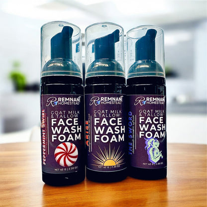 Foaming Face Wash | Goat Milk & Tallow | Colloidal Silver | Face & Beards