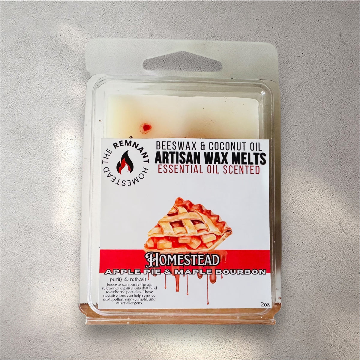 Beeswax Candle Melt - HOMESTEAD APPLE PIE MAPLE BOURBON - [Archetype Blend]