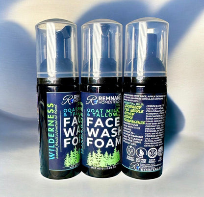 Foaming Face Wash | Goat Milk & Tallow | Colloidal Silver | Face & Beards