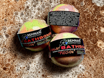 "ARISE" Botanical Bathbomb (VIGILANT Type) | Citrus Vanilla Lemongrass | Fruity | Essential Oils | Botanic Infused | Detox Soak