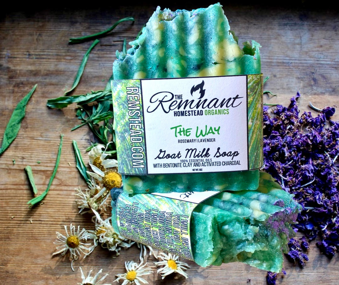 "The Way" Tallow & Goat Milk Soap Bar [Rosemary Lavender] EO | Botanical Infused