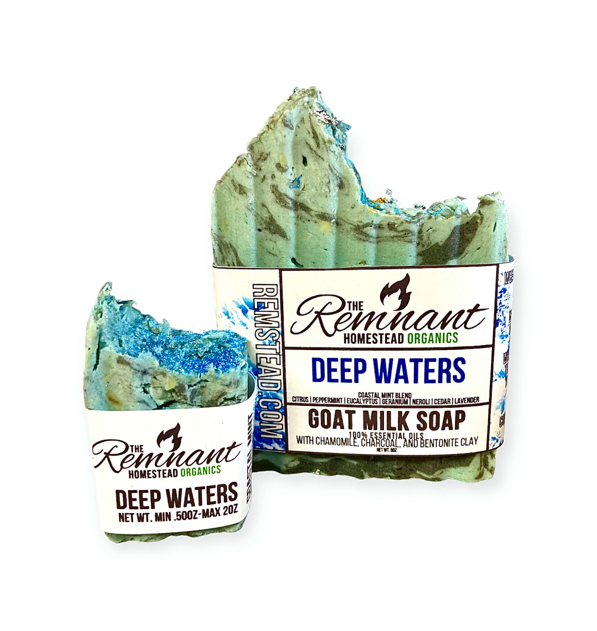 Deep Waters Coastal Mint Tallow & Goat Milk Soap Bar (EO) | Botanic Infused