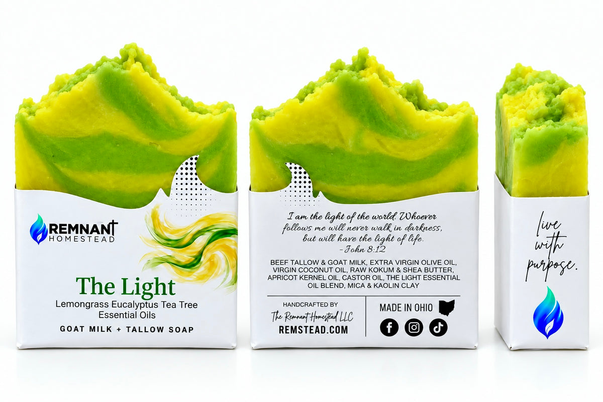The Light [EO]| Tallow & Goat Milk Soap | Eucalyptus Tea Tree Lemongrass