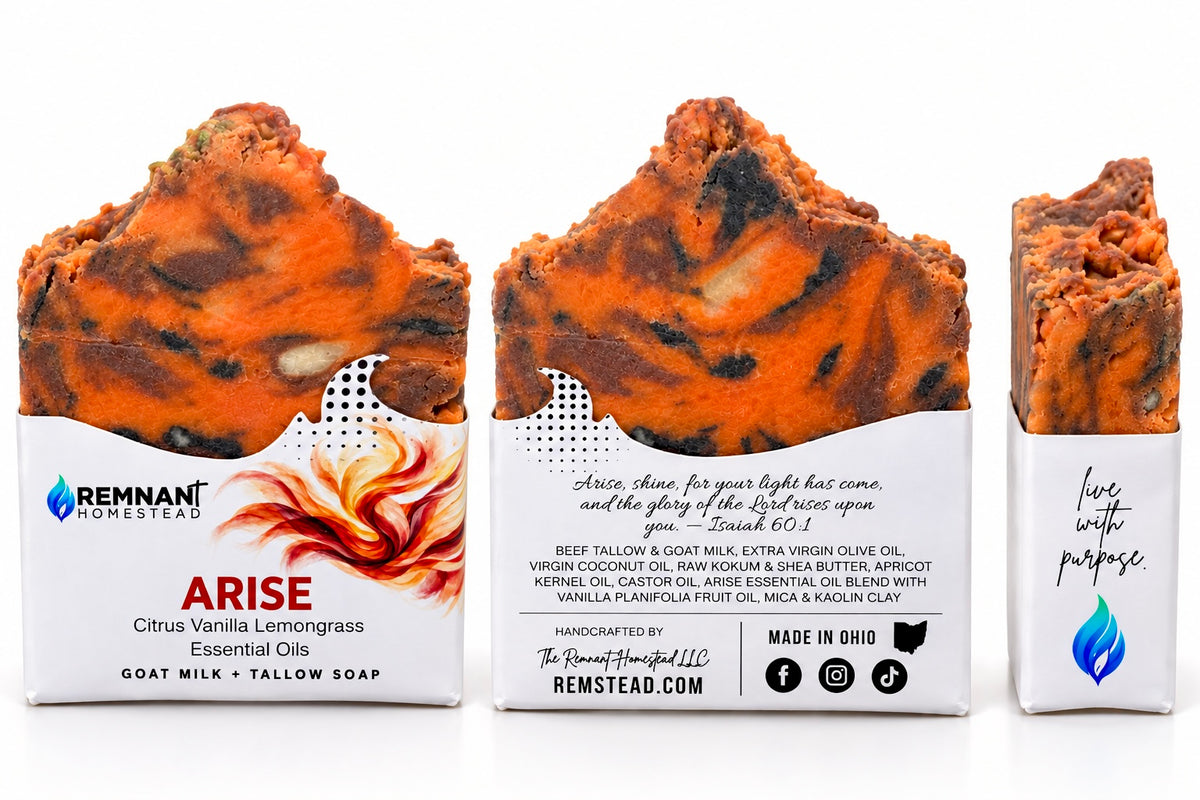 ARISE [EO] | Tallow & Goat Milk Soap | Citrus Vanilla Lemongrass | Fruity Bubblegum