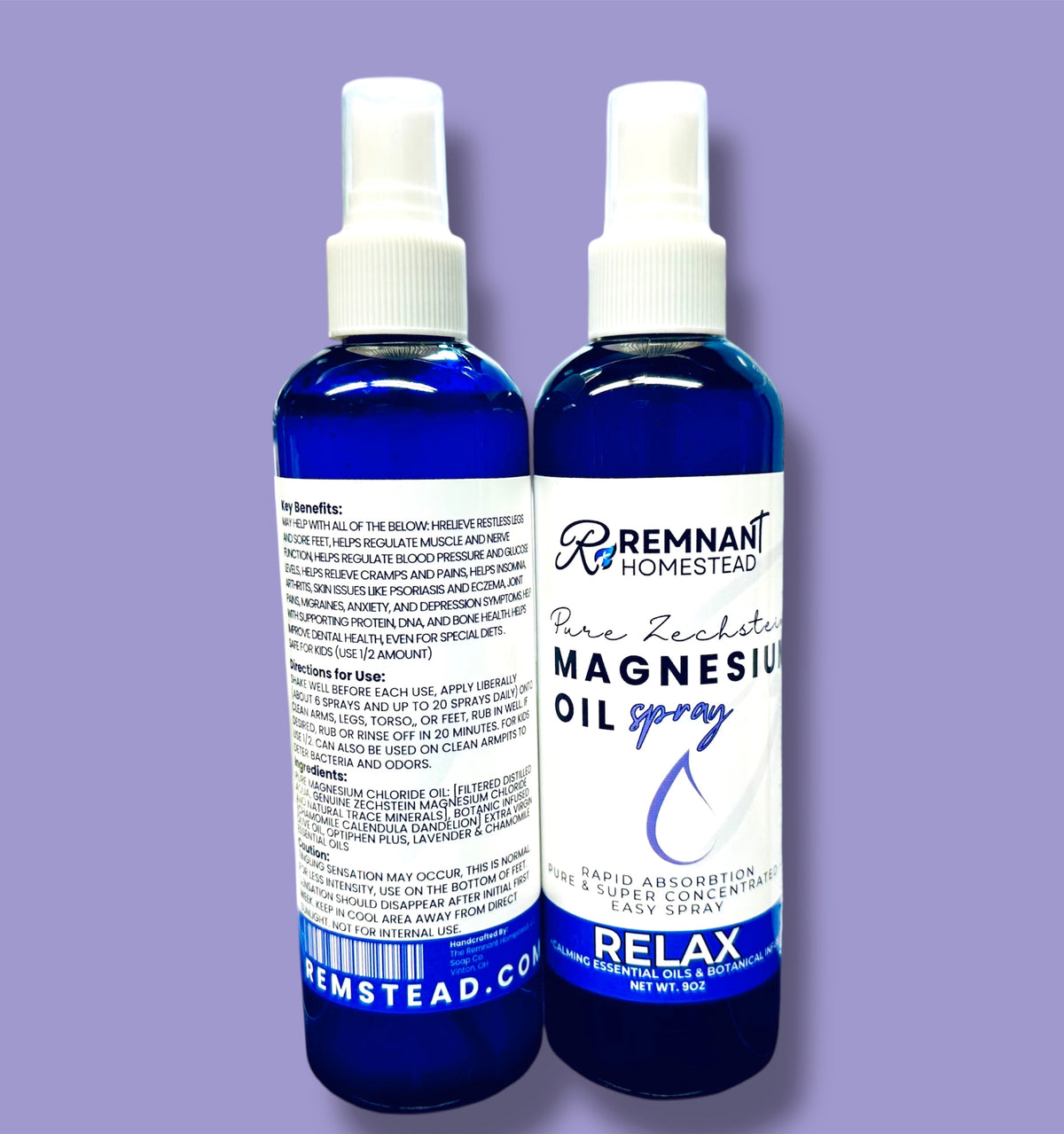 Magnesium Oil Spray [For Stress, Calm, Sleep, +] Pure Zechstein Magnesium & Botanical Infused