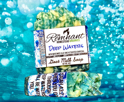 Deep Waters Coastal Mint Tallow & Goat Milk Soap Bar (EO) | Botanic Infused