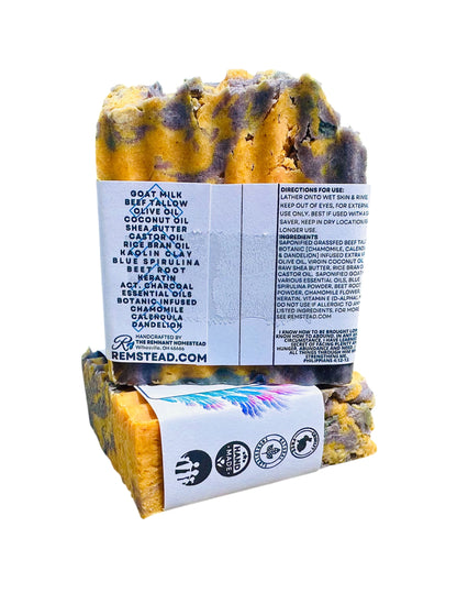 Abound Tallow Goat Milk Soap [Chamo Ylang Ylang Sandalwood Lav Citrus Calm]