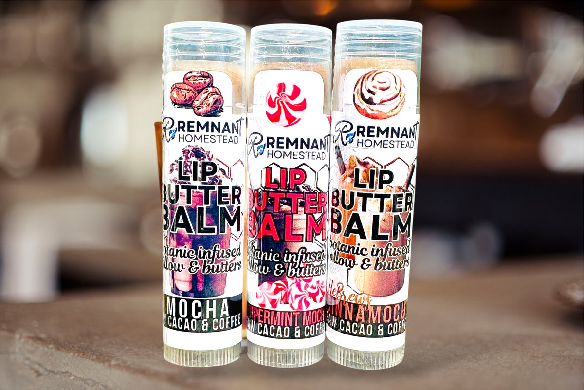 Tallow Lip Balms | Tallow, Botanical Infusion & Kokum Butter