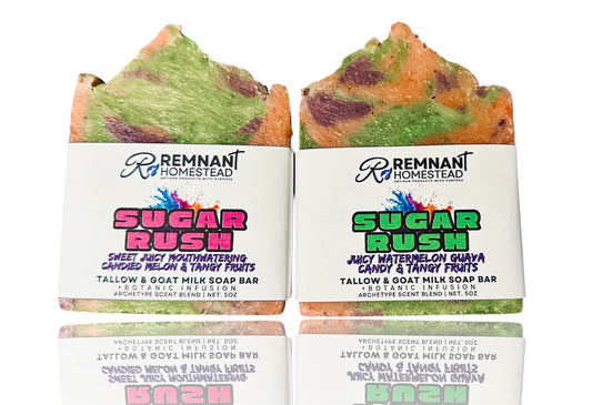 Limited Edition: Sugar Rush | Tallow & Goat Milk Soap Bar [Archetype Blend] | Watermelon Candy Tangy Fruit