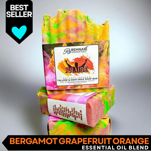Praise EO | Tallow & Goat Milk Soap | Grapefruit Citrus Essential Oils